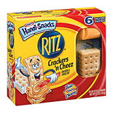 Nabisco Handi-Snacks 6 single serve ritz crackers 'n cheez snack packs Left Picture